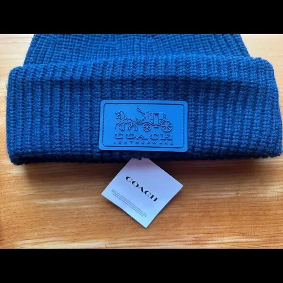 Coach Women's Blue Hat - Picture 2 of 5